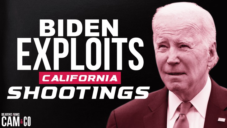 Biden exploits CA shootings to demand gun ban