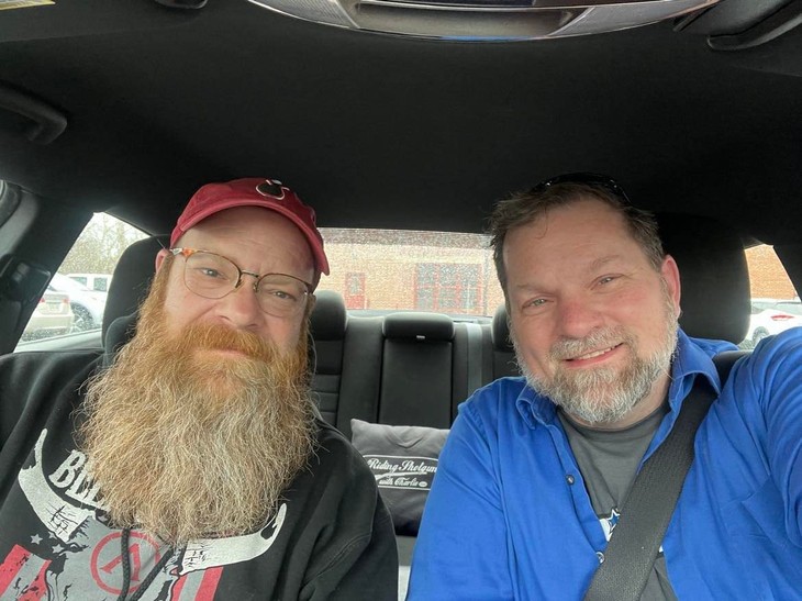Edwards rides shotgun with Charlie; get a peek at the legend behind the beard