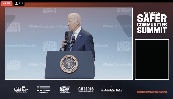 Biden breaks out his call for a gun ban at "gun safety" summit