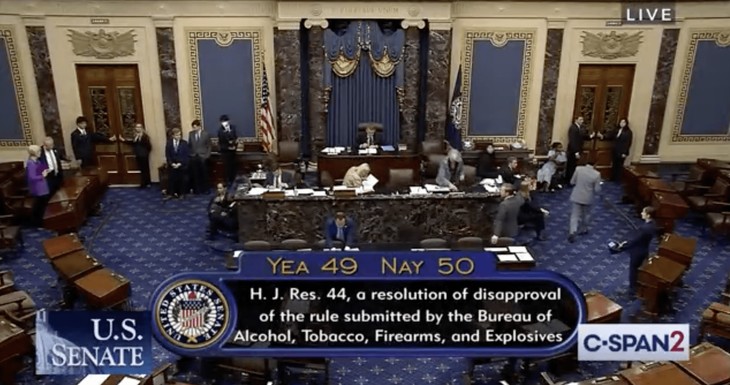 Senate rejects resolution to repeal ATF pistol brace